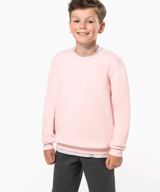 K4026 - Ecologische kindersweater met ronde hals White