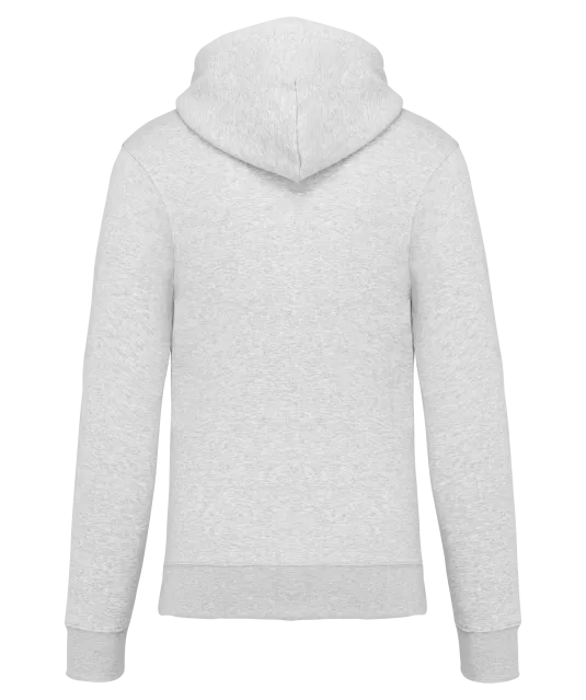 K4030 - Ecologische herensweater met capuchon en ritssluiting Ash Heather