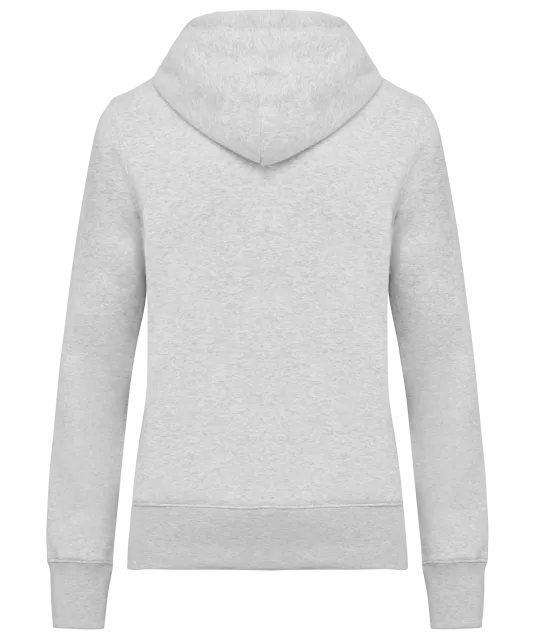 K4031 - Ecologische damessweater met capuchon en ritssluiting Ash Heather