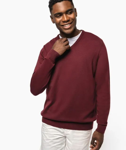 K965 - Heren pullover met v-hals Black