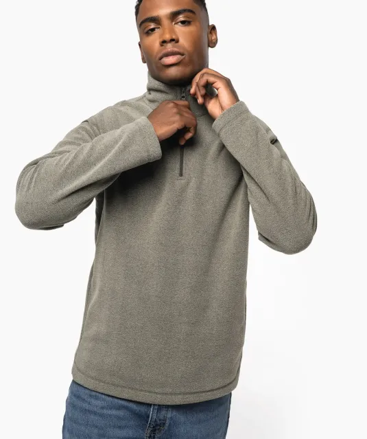 K912 - Enzo - Fleece met ritskraag Dark Grey