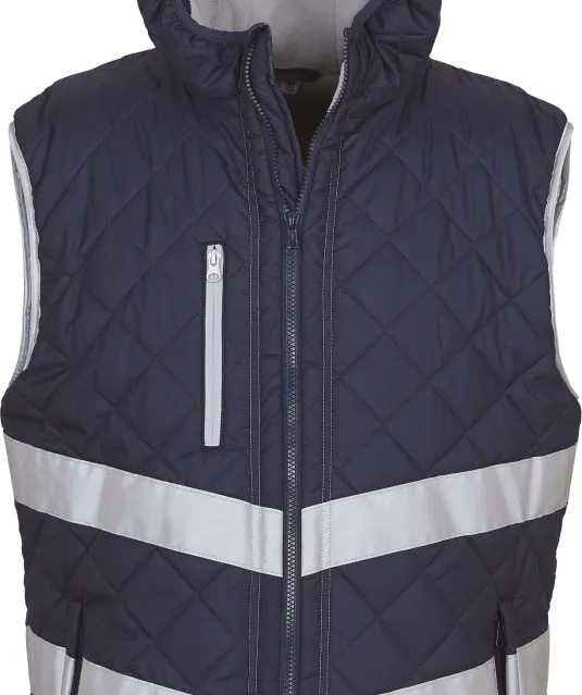 YHV007 - Kensington - Hi-Vis bodywarmer met capuchon Navy