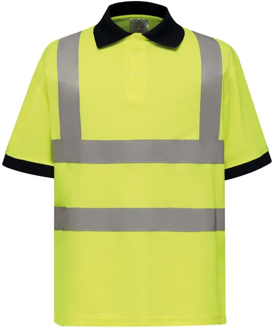YHVJ210 - High Visibility polo korte mouwen Hi Vis Yellow