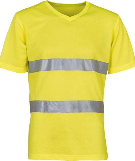 YHVJ910 - Top Cool - Hi-Vis T-shirt V-hals Hi Vis Yellow