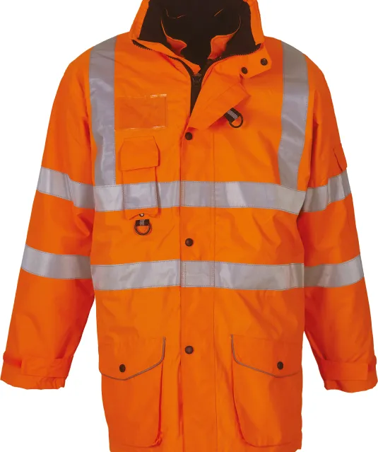 YHVP711 - Multifunctionele 7-in-1 veiligheidsparka Hi Vis Orange