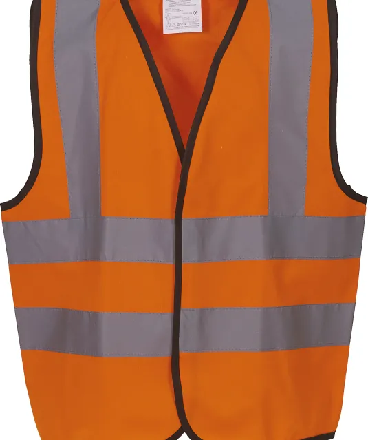 YHVW100CH - Veiligheidshesje voor kinderen met 2 Banden & Bretels Hi Vis Orange