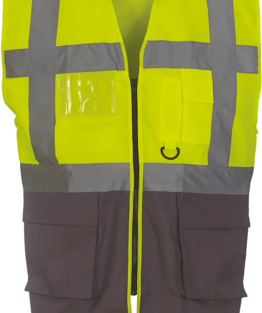 YHVW801 - Multifunctioneel veiligheidshesje Hi Vis Yellow / Grey