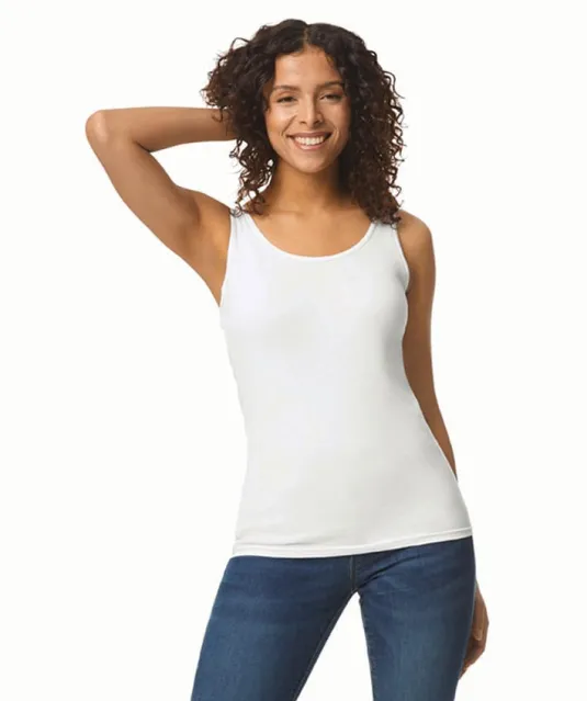 GI64200L - Softstyle® Fitted Ladies' Tank Top White