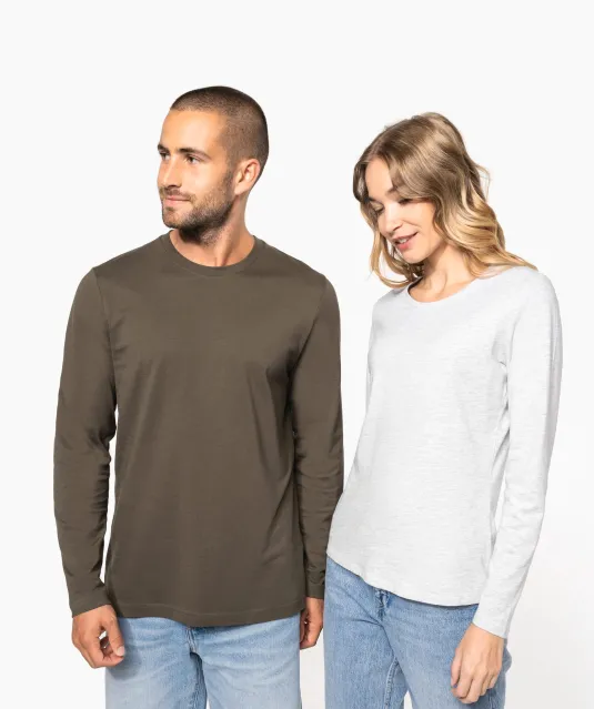 K383 - Dames T-shirt ronde hals lange mouwen White