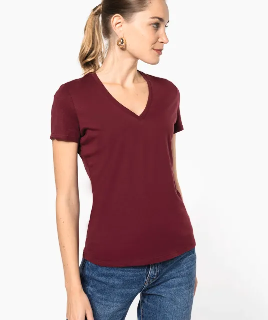 K3029IC - Dames-T-shirt BIO150 IC V-hals White