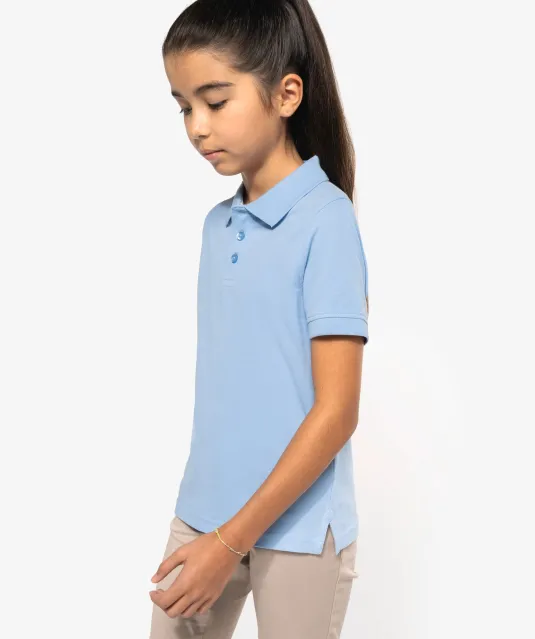 K249 - Kinderpolo korte mouwen White