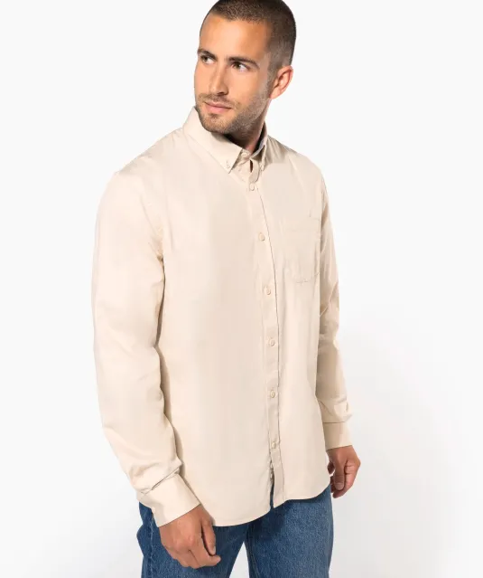 K586 - Herenoverhemd met lange mouwen van katoen Nevada Angora