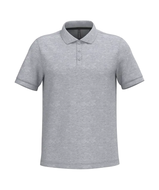K241 - Piquépolo korte mouwen heren Oxford Grey