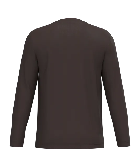K359 - T-shirt ronde hals lange mouwen Chocolate