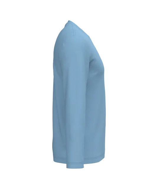 K359 - T-shirt ronde hals lange mouwen Sky Blue