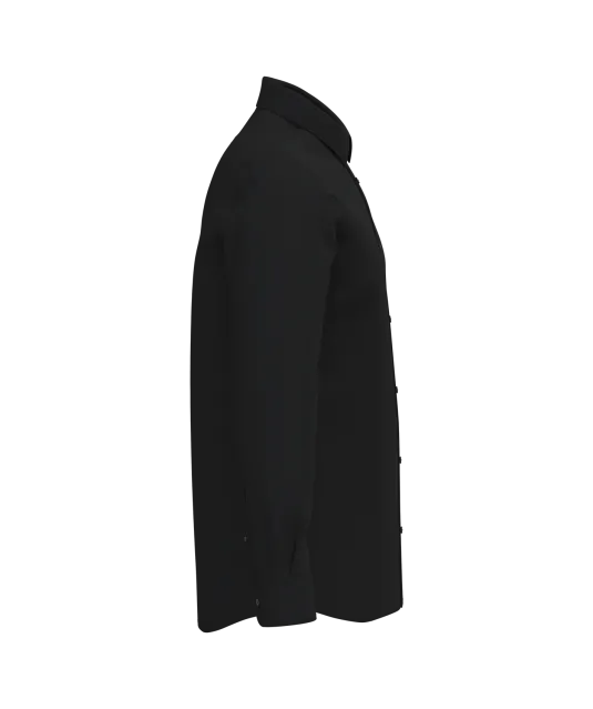K595 - Heren overhemd Oxford lange mouwen Black