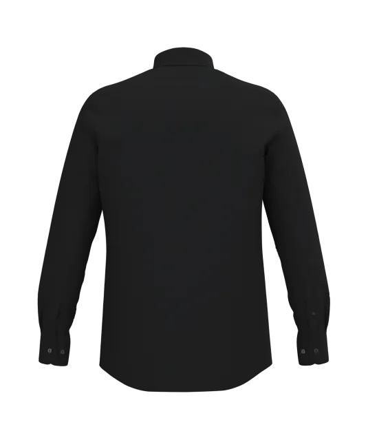 K595 - Heren overhemd Oxford lange mouwen Black