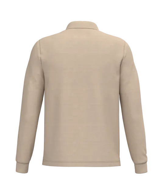 K243 - Polo lange mouwen Light Sand
