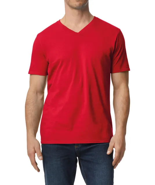GI64V00 - Softstyle Euro Fit Adult V-neck T-shirt Red