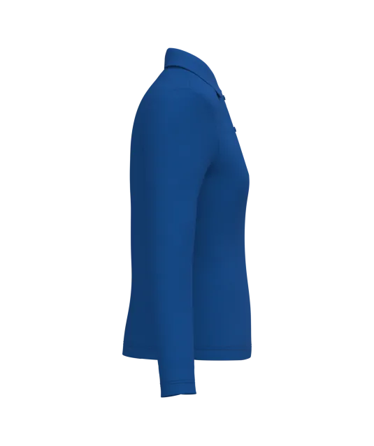 K244 - Damespolo lange mouwen Royal Blue