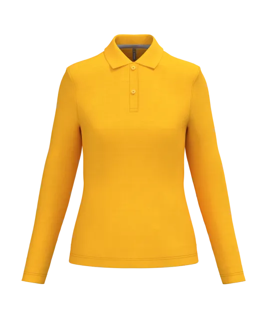 K244 - Damespolo lange mouwen Yellow