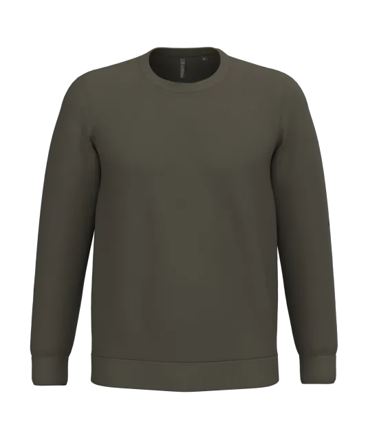 K474 - Sweater ronde hals Dark Khaki