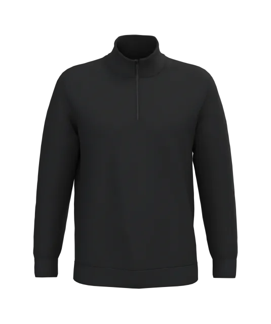 K478 - Sweater met ritskraag Black