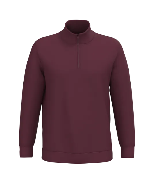K478 - Sweater met ritskraag Wine
