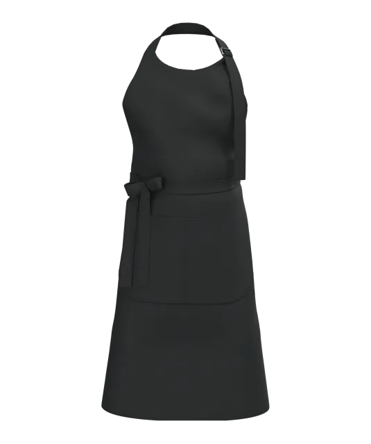 K8007 - Schort met zak van biologisch katoen Black