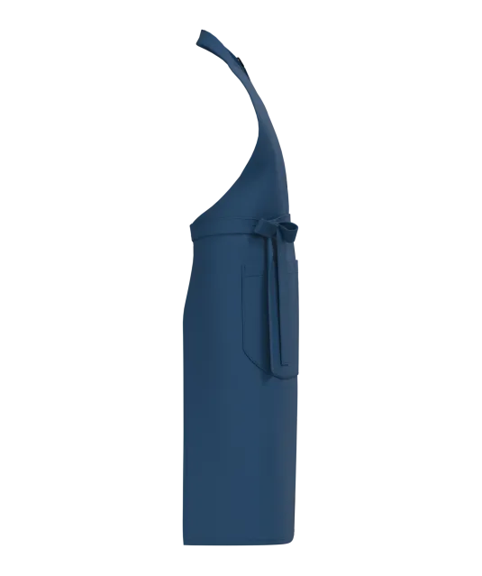 K8007 - Schort met zak van biologisch katoen True Indigo