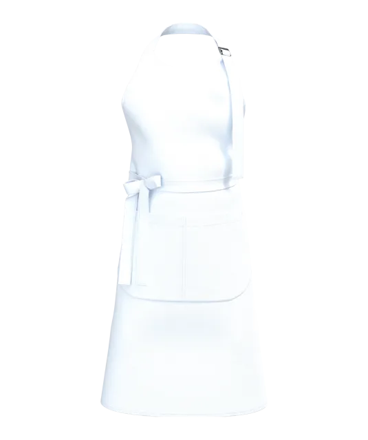 K8007 - Schort met zak van biologisch katoen White