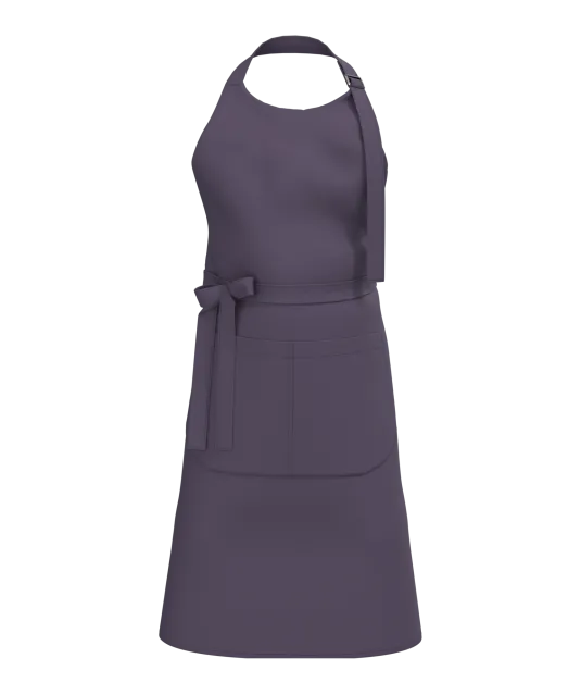 K8007 - Schort met zak van biologisch katoen Deep Plum