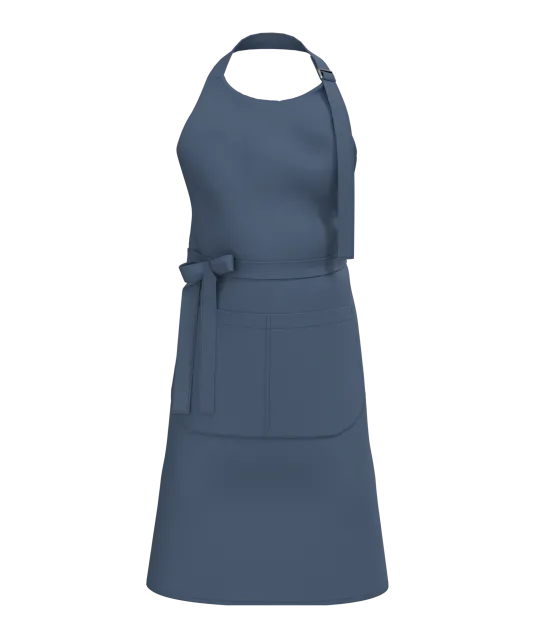 K8007 - Schort met zak van biologisch katoen Deep Blue