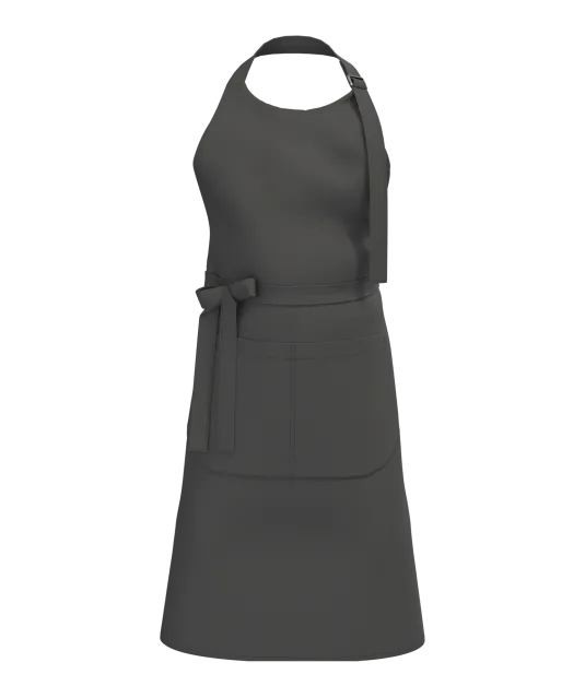 K8007 - Schort met zak van biologisch katoen Dark Grey
