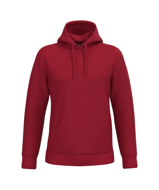 K476 - Herensweater met capuchon Cherry Red