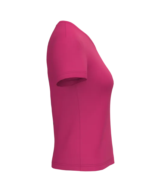 K381 - Dames T-shirt v-hals met korte mouwen Fuchsia