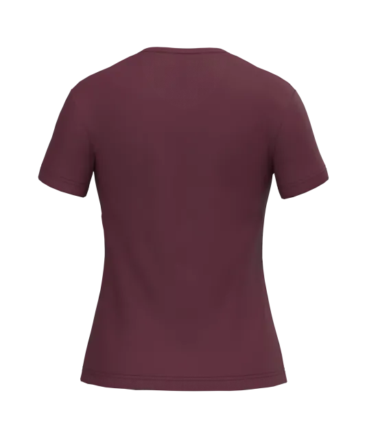 K381 - Dames T-shirt v-hals met korte mouwen Wine