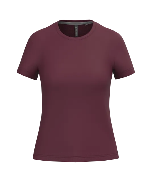 K380 - Dames T-shirt ronde hals korte mouwen Wine