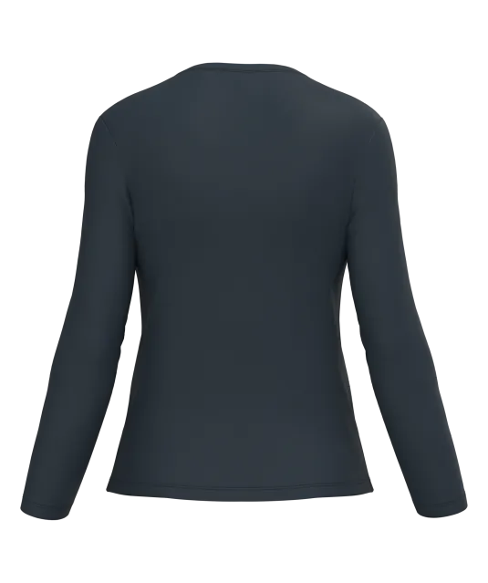 K383 - Dames T-shirt ronde hals lange mouwen Navy
