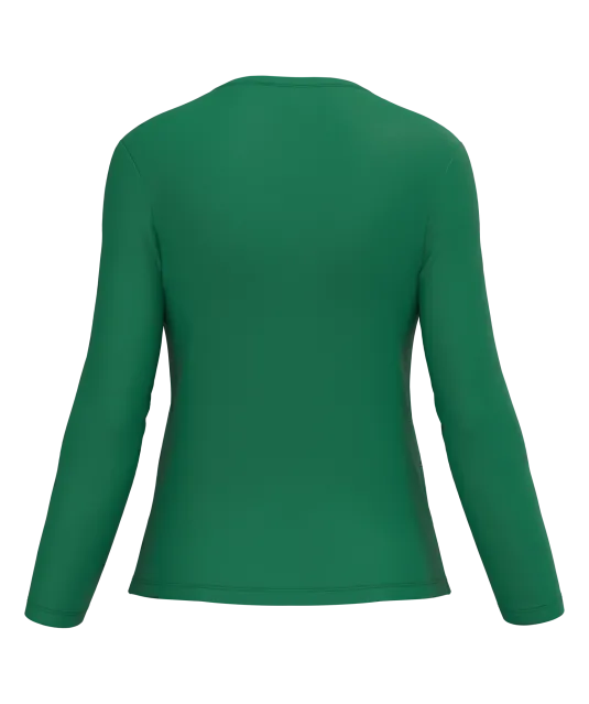 K383 - Dames T-shirt ronde hals lange mouwen Kelly Green