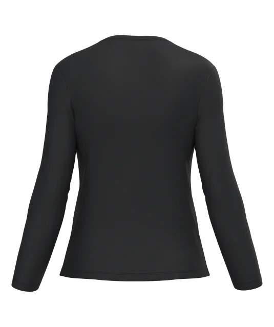 K383 - Dames T-shirt ronde hals lange mouwen Black