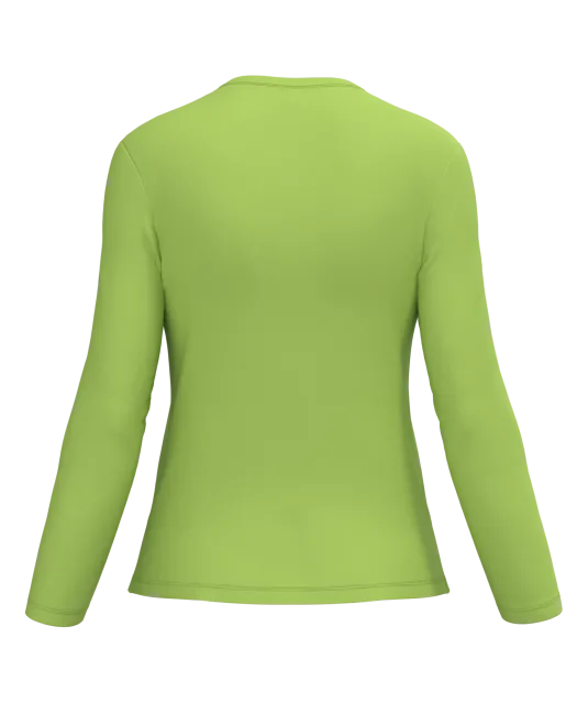 K382 - Dames T-shirt V-hals lange mouwen Lime