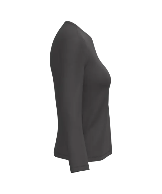 K383 - Dames T-shirt ronde hals lange mouwen Dark Grey