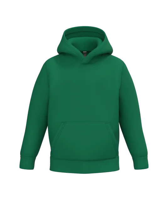 K477 - Kindersweater met capuchon Kelly Green
