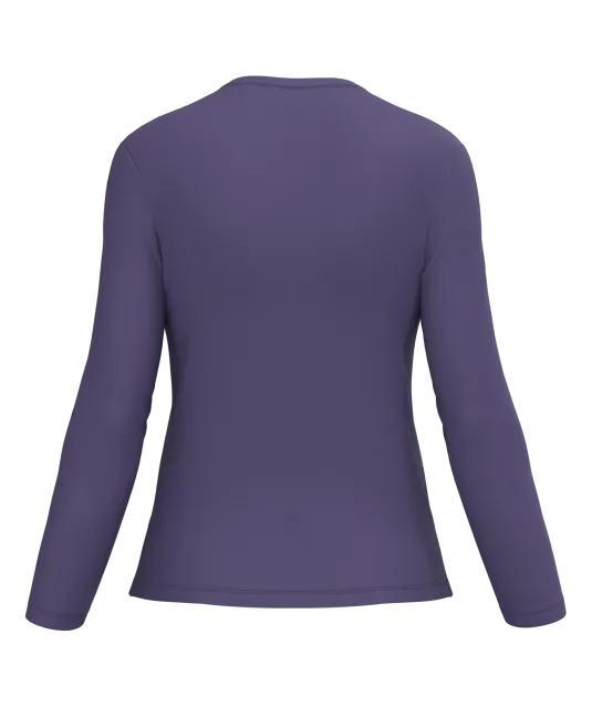 K382 - Dames T-shirt V-hals lange mouwen Purple
