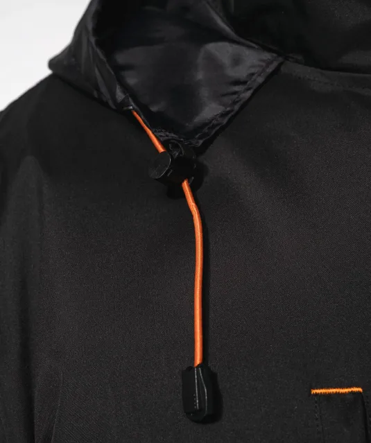 K639 - Herenjack met afneembare mouwen Black / Orange