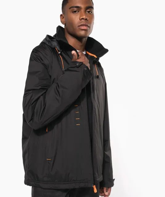 K639 - Herenjack met afneembare mouwen Black / Orange