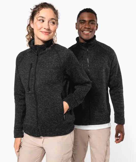 K9107 - Heather damesvest met rits Dark Grey Melange
