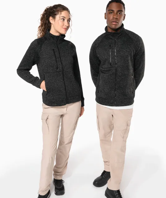 K9107 - Heather damesvest met rits Dark Grey Melange