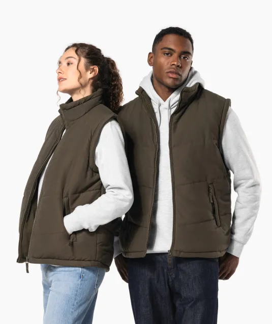 K6118 - Met fleece gevoerde bodywarmer Black